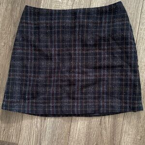 Blue Plaid Skirt